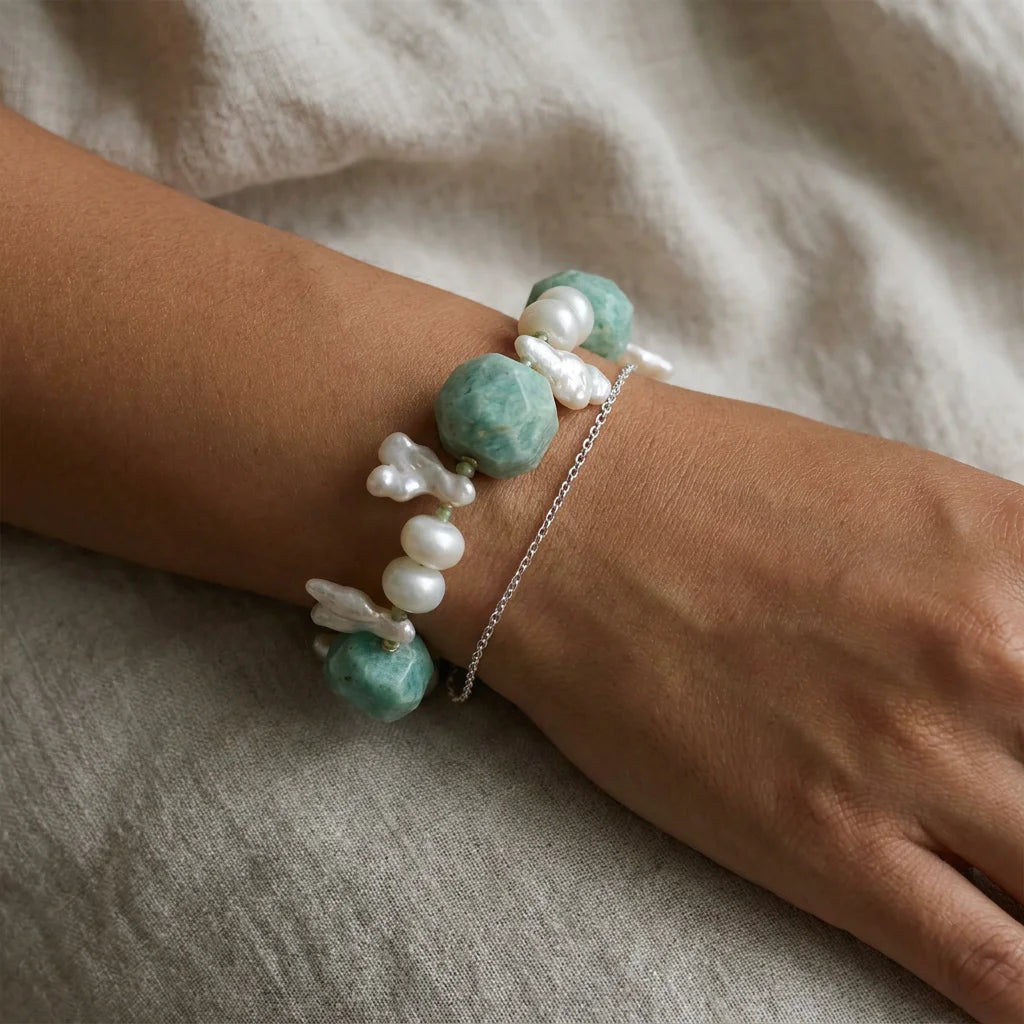 Jade Mist Detail - Jade Mist Amazonite Bracelet