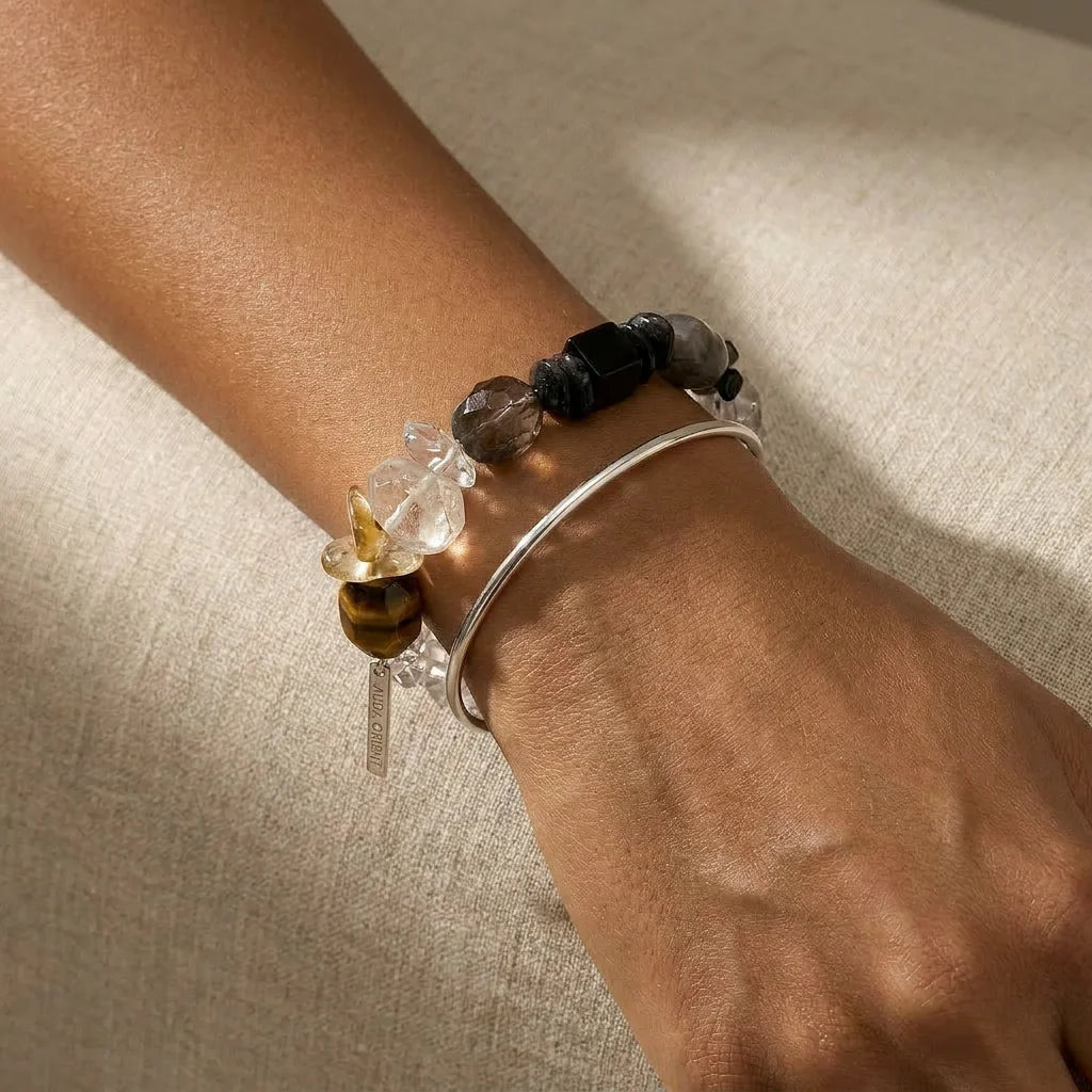 Ink & Starlight Detail - Ink And Starlight Obsidian Bracelet